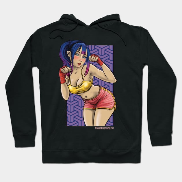 fighter girl Hoodie by Paskalamak